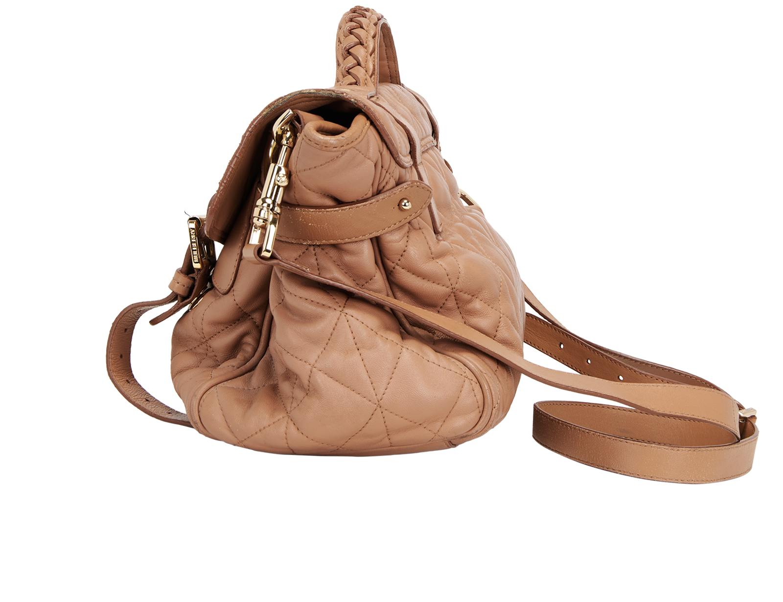 Quilted Alexa, &pound;395, Handbags, Brown, Leather, Bottom view